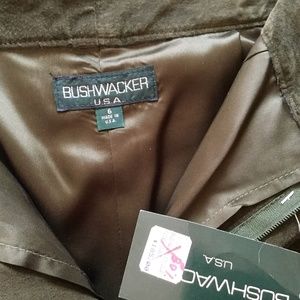 Green suede leather jeans